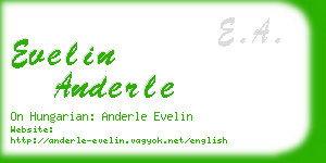 evelin anderle business card